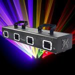 Small Power 4 Lens Four Head RGBY Multi Color Beam DJ KTV Laser Light Projector