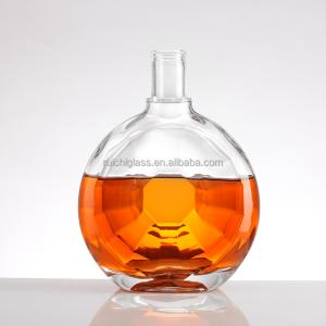 Wholesale Customized Clear Glass Bottle for XO Brandy Gin Vodka Rum 500ml Screw Cap Cork Luxury from china suppliers