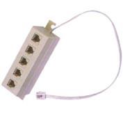 Wholesale RJ11 Socket 5 Outlet Telephone Accessories , Modular Phone Jack Adapter from china suppliers