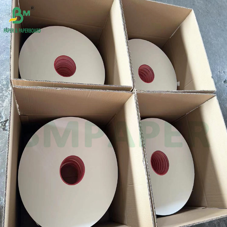 White Eco Straw Wrapped Paper Food Kraft Paper 28gsm For Individually Packing