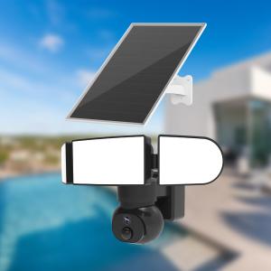 Wholesale 4G Cellular Security Camera 1500 Lumens Garden Flood Light 8W Solar Panel Camera from china suppliers