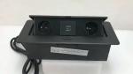 furniture multimedia connector installed on table or desk