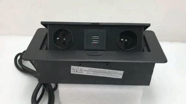BNT hot sale flush mounted tabletop power outlet socket with USB charger port
