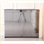 Home Antique Corner 4 Mirror Doors Entryway Shoe Bench