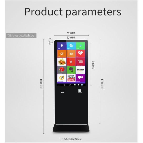 Indoor Interactive Digital Signage , Led Screen Self Service Interactive Kiosks