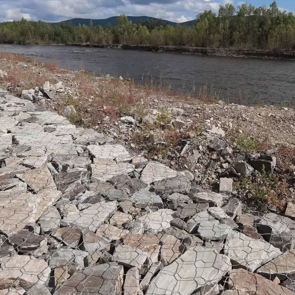 Erosion Control Twisted Gabion Stone Cage 1mx1mx2m
