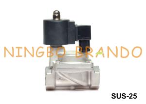 Wholesale 1'' 2 Way NC Piston Type Stainless Steel Solenoid Valve 24VDC 220VAC from china suppliers