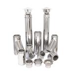 Burning 6 Inch Insulated Chimney Pipe Fittings Compatible Venting High Density