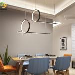 Adjustable Hanging Aluminum Ring Pendant Light Fixture For Kitchen Dining Living