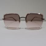 Gold Anti Reflective Sunglasses Women Square Butterfly Shape