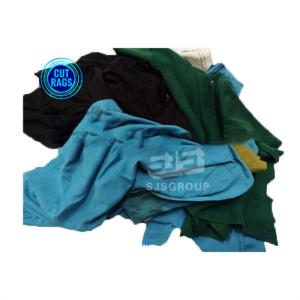 Wholesale Mixed Color Recycled Cotton T-Shirt Rags for Workshop Use 10KG Bulk Cotton Wiping Rags from china suppliers