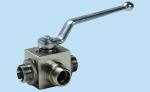 KHB3K 3 Way Ball Hydraulic Valves Carbon Steel Max Pressure 500 Bar ISO9000