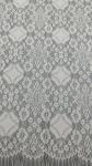 Leafy Embroidery Lace Fabric Elegent White For Fashion Show Dress