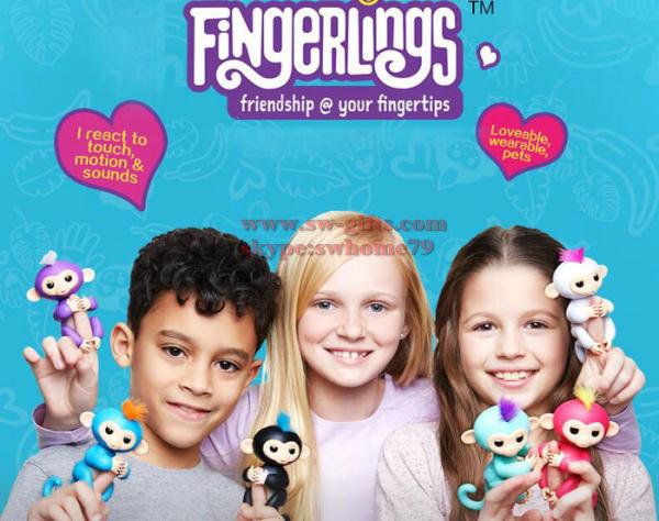 Full Function Fingerlings Interactive Baby Monkeys Toy Smart Fingers Llings