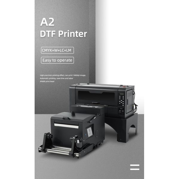 Epson Compatible ANDEMES A2 17inch Xp600 Dtf Transfers 42cm Dtf Printer Tshirt Printing Machine with Powder Shaker Oven