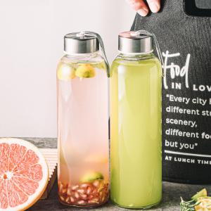 Wholesale Wholesale 500ml 750ml 1000ml Clear Glass Water Bottles With Lid And Covers from china suppliers