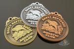 Custom Engraved 2D Model Medals Antique Gold / Silver / Copper Plating