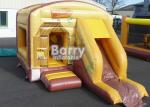 Western Theme Bouncy Jumping Castle / Inflatable Combo With Slide For Outdoor