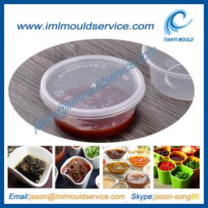 Wholesale 70ml or 2oz thin walled disposable plastic sugar bowl mould with lids from china suppliers