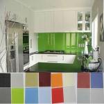 3mm-19mm Colored Black Lacquered Glass Kitchen Splash Back Glass Custom