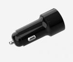 Portable USB A C Car Charger 38W QC3.0 Fast Charger Black / White color