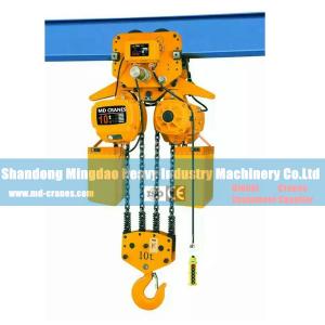 China Top Quality China Made 10 Ton Electric Chain Hoist with Monorail Trolley on sale