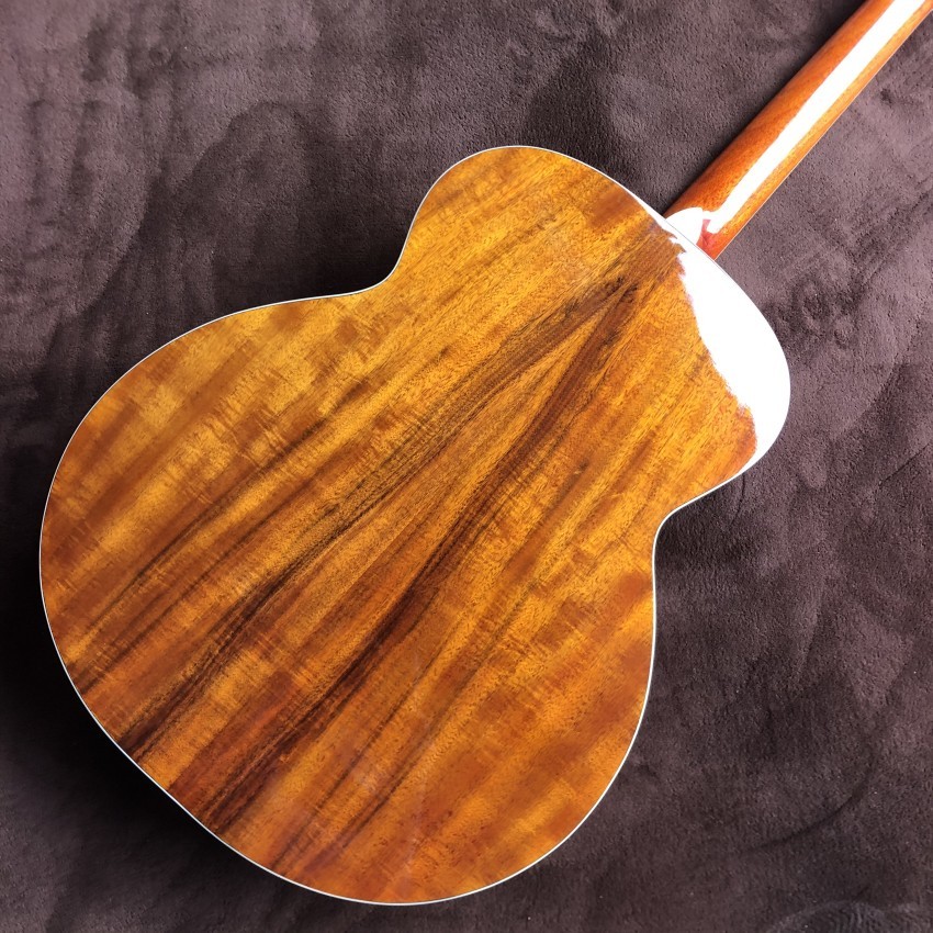 Custom 43 Inch JUMBO Style KOA Wood Acoustic Guitar With Rosewood Fingerboard Mahogany Body KOA Back Side