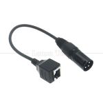 XLR 3 Pin Poles Male Female to RJ45 Female Cat5 Network Ethernet Adapter Cable
