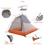 2 Men 3-4 Season 4 Lbs 20D Lightweight Waterproof Dome Backpacking Tent For