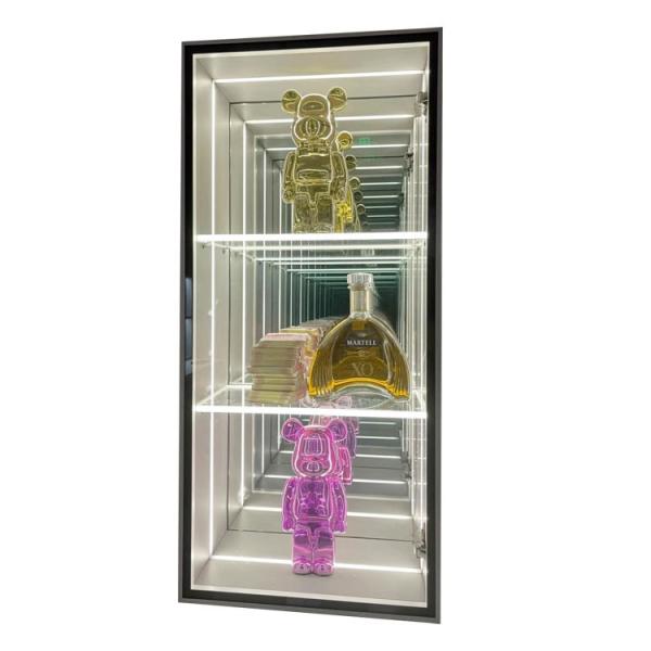 Model Lego Mini Figure Infinity LED Sign Display Case with DC12V/AC110-220V