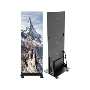 Wholesale P1.25 Floor Standing LED Poster Cabinet 1x5 IP54 Flip-COB Common Cathode Design from china suppliers