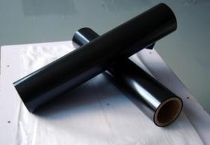 China Thickness 0.025mm Width 520mm Polyester PET Film Black Polyester Film Double Pull on sale