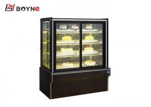 China Fan Cooling Vertical Marble Base Cake Display Cabinet Showcase 10~2°C Temperature on sale