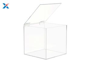 China Retail Store 5 Sided Acrylic Display Case Box With Hinged Lid For Candy Bin on sale