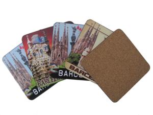 Wholesale Popular Mdf cork coaster Customized size and printed logo for home from china suppliers