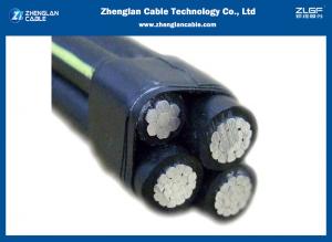China 0.6/1KV quadruplex overhead wire With Insulated Messenger Conductor 3x50+1x25sqmm IEC60502-1 on sale