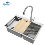 30x22x10cm Cheap Stainless Steel Kitchen Sinks Hot Sale Double Bowl Handmade