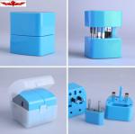 New 2.5A/100-250V Mini Colorful UK EU US AUS Type Plug All In One Travel Adpater