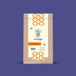 Flat Bottom Kraft Paper Packaging Bags For 500g Coffee Beans