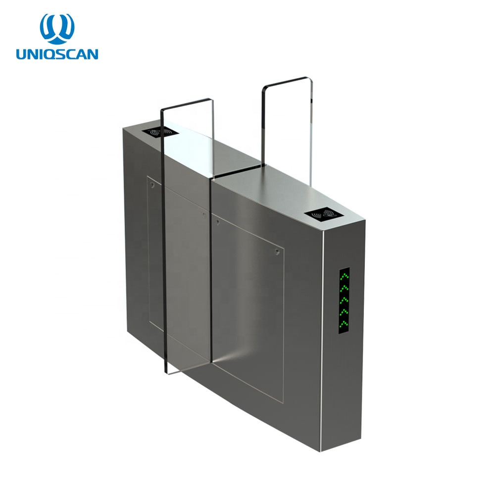 Anti-Tailing With LED Indicator Automatic Access Control Double Motor Sliding Turnstile Barrier Gate