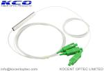 1x2 Fiber Optic Splitter , SC APC Passive Optical Splitter 1.0m White Tube
