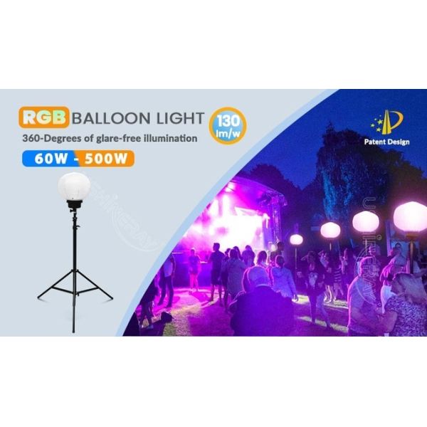 IP65 Waterproof Light Tower 60W RGB Led Balloons For Camping Weddings Decoration