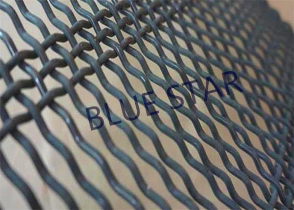 Long Slot Double Crimped Wire Mesh , Heavy Duty Wire Mesh Screen Abrasion