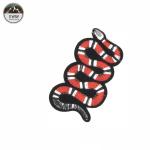 Popular Durable Snake Embroidery Patch , Eco Friendly Snake Iron On Patch Custom