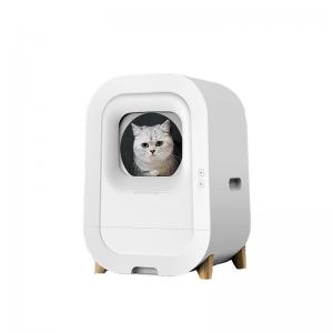 China Electric Plastik Cleaning Cat Sifting Litter Box with Enclosed Tray and 260L Capacity on sale