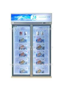 Wholesale Double Three Doors Frost Free Commercial Display Freezer Inverter Fridge Refrigeration from china suppliers