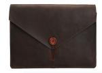 A4 Size Brown Envelope Style Laptop Sleeve Genuine Documents Leather Laptop