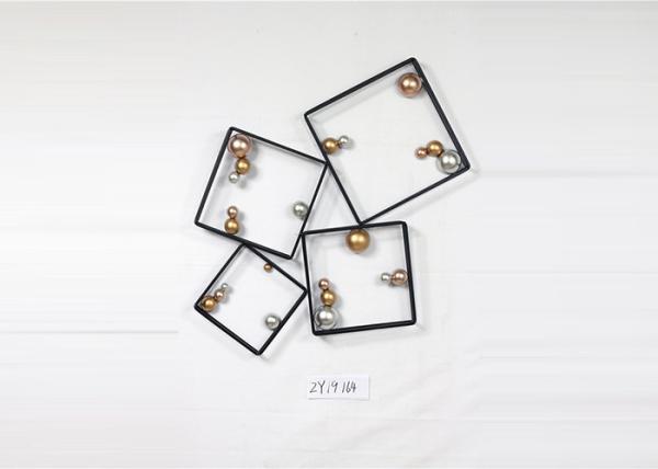 ZY19164 Metal Wall Art Geometric Circular Abstract Modern Cross 37 Inch Black