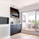 Simple Functional Kitchen Cabinet Mini Kitchenette for Apartment Project