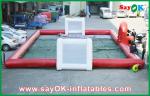 Giant Inflatable Football 10m Big Inflatable Red Football Field WIth Gate Use